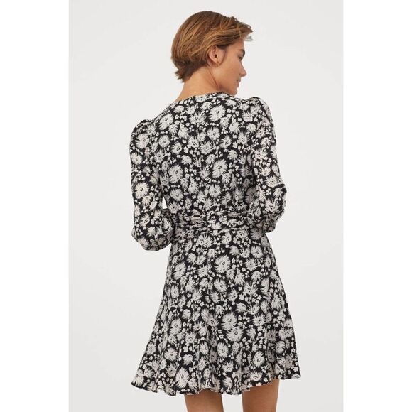 Dress Flower Print H&M Puff Sleeves - Picture 3 of 5
